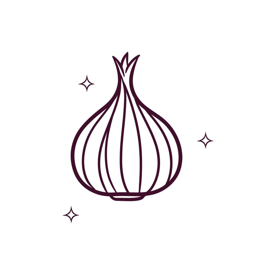 Hand Drawn Onion. Doodle Vector Sketch Illustration