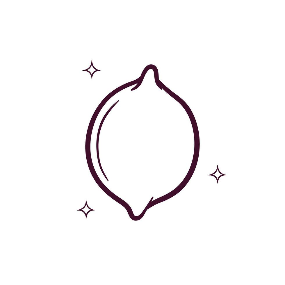 Hand Drawn Lemon. Doodle Vector Sketch Illustration