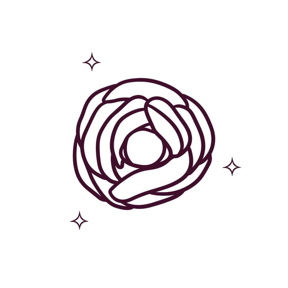 Hand Drawn Cabbage. Doodle Vector Sketch Illustration