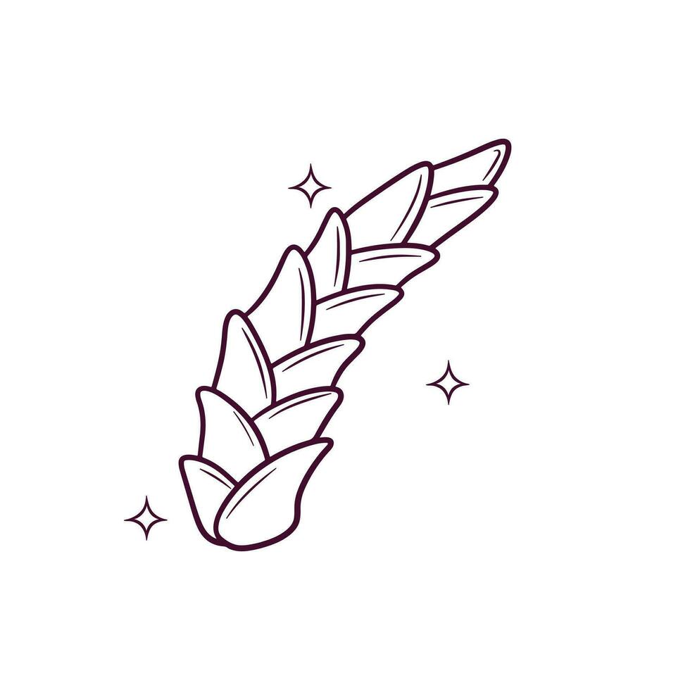 Hand Drawn Bamboo Shoots. Doodle Vector Sketch Illustration