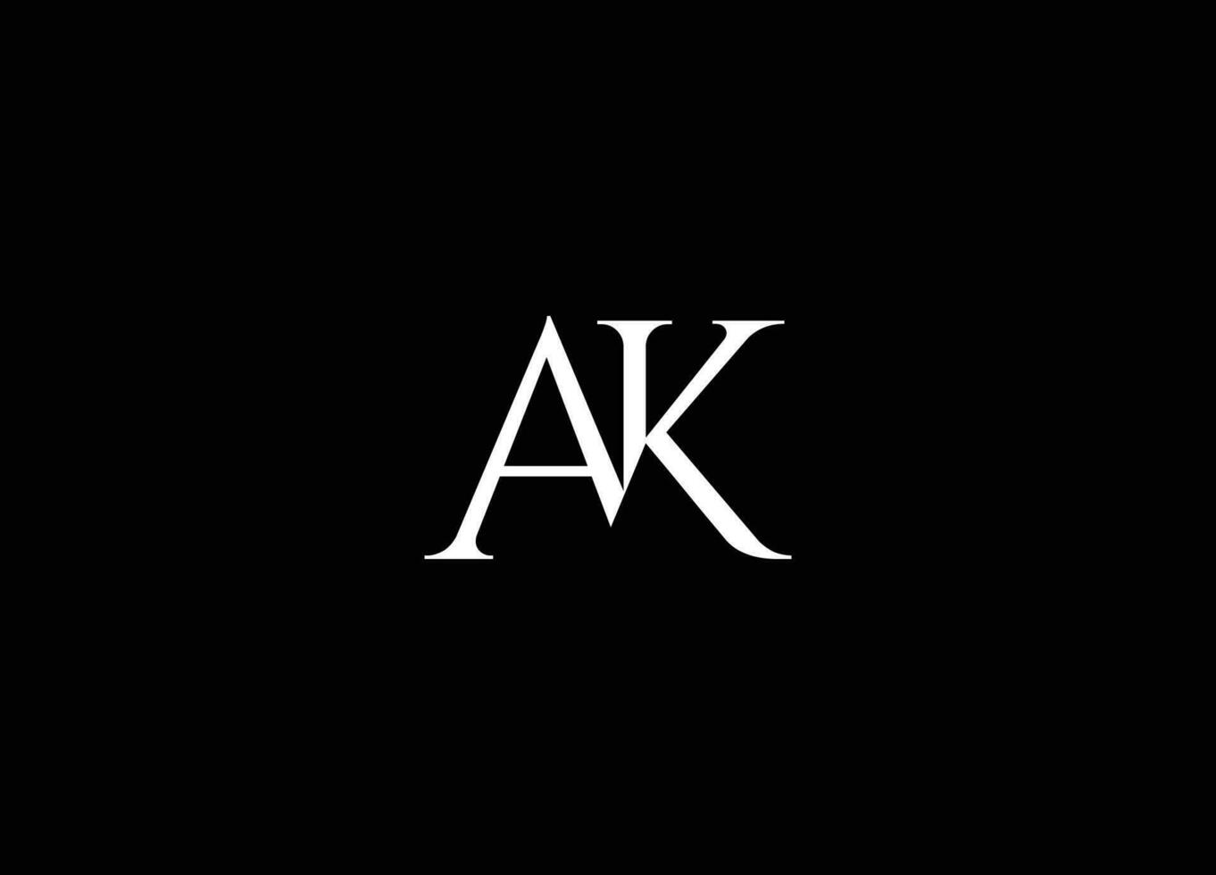 AK Letter Logo Design Template Vector. Letter AK logo design template elements. Modern letter AK logo design vector for business company