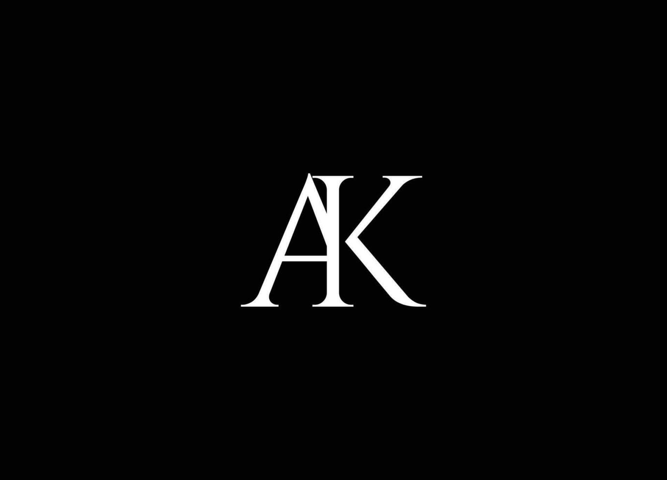 AK Letter Logo Design Template Vector. Letter AK logo design template elements. Modern letter AK logo design vector for business company
