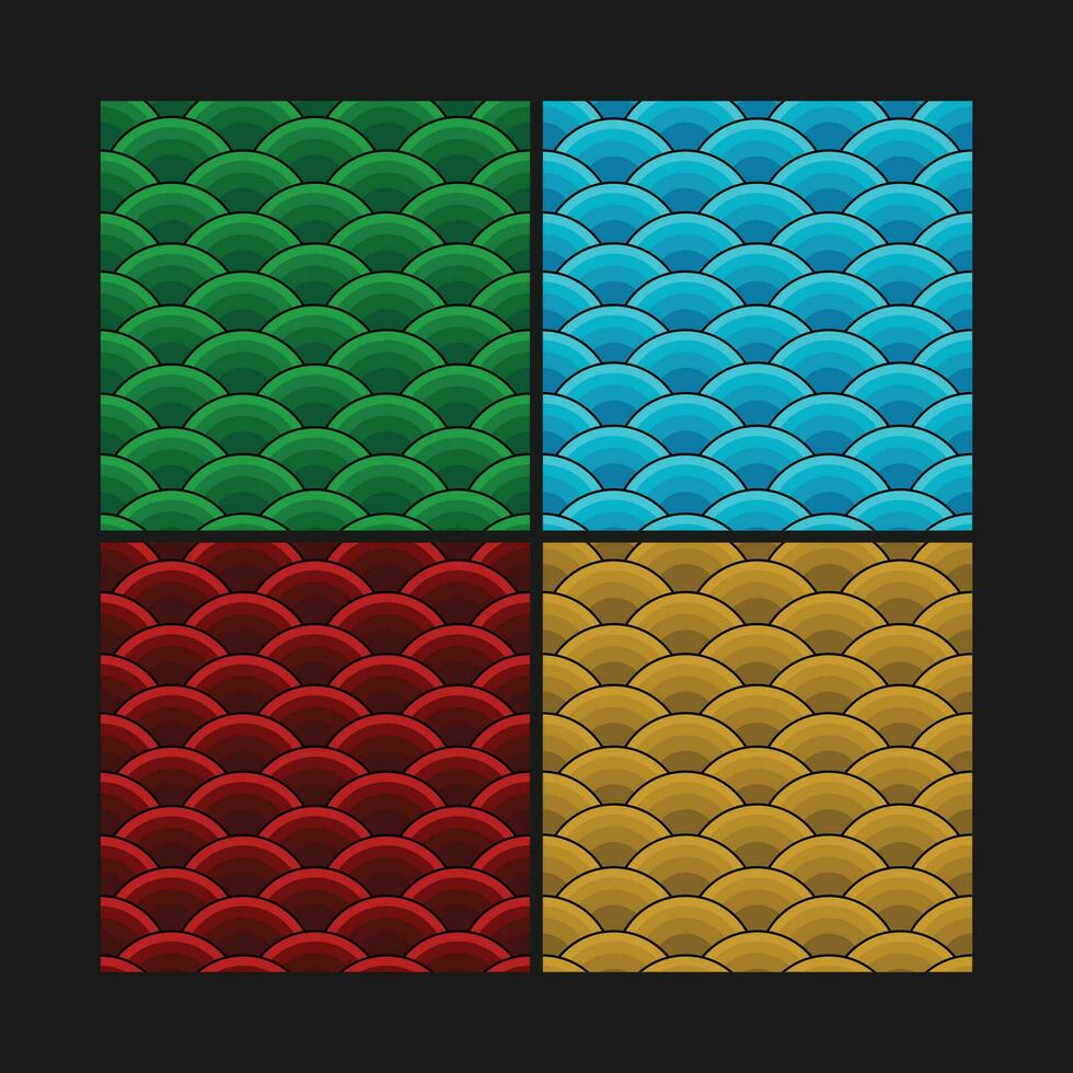 Fish scale pattern illustration vector