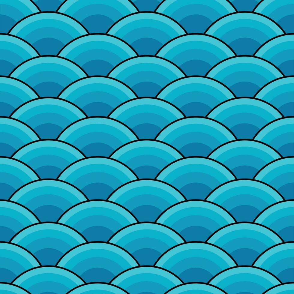 Fish scale pattern illustration vector