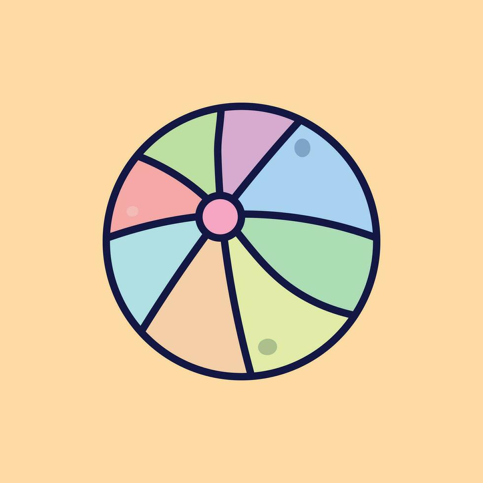 Beach ball illustration summer icon illustrations vector