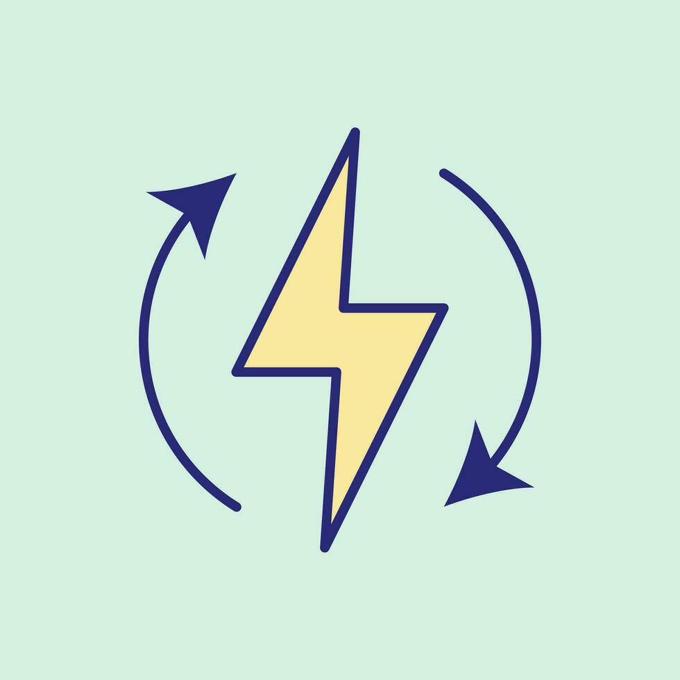 Energy and charge icon vector