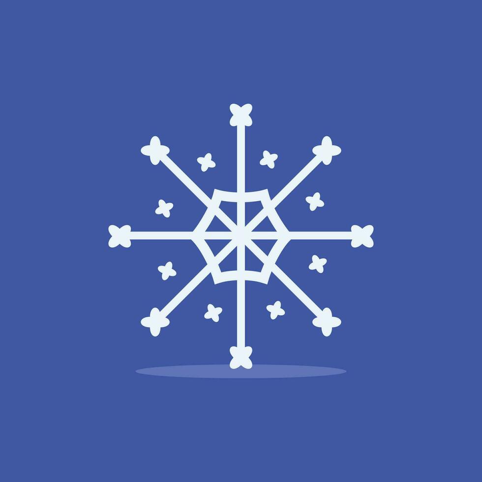 ilustración del icono de copo de nieve vector