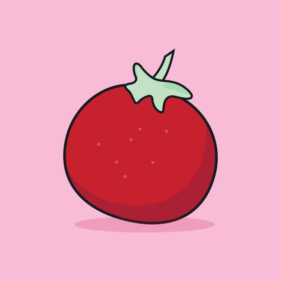 Hand draw tomato icon vector