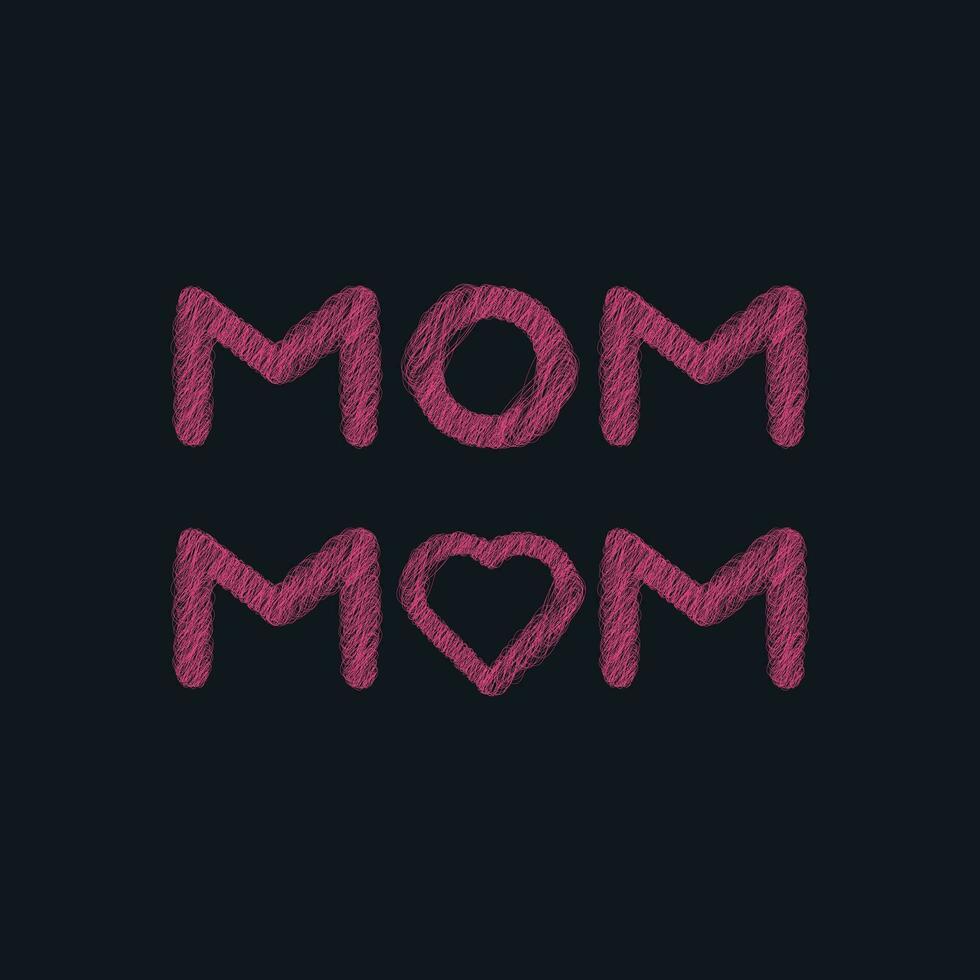 Mom text vector