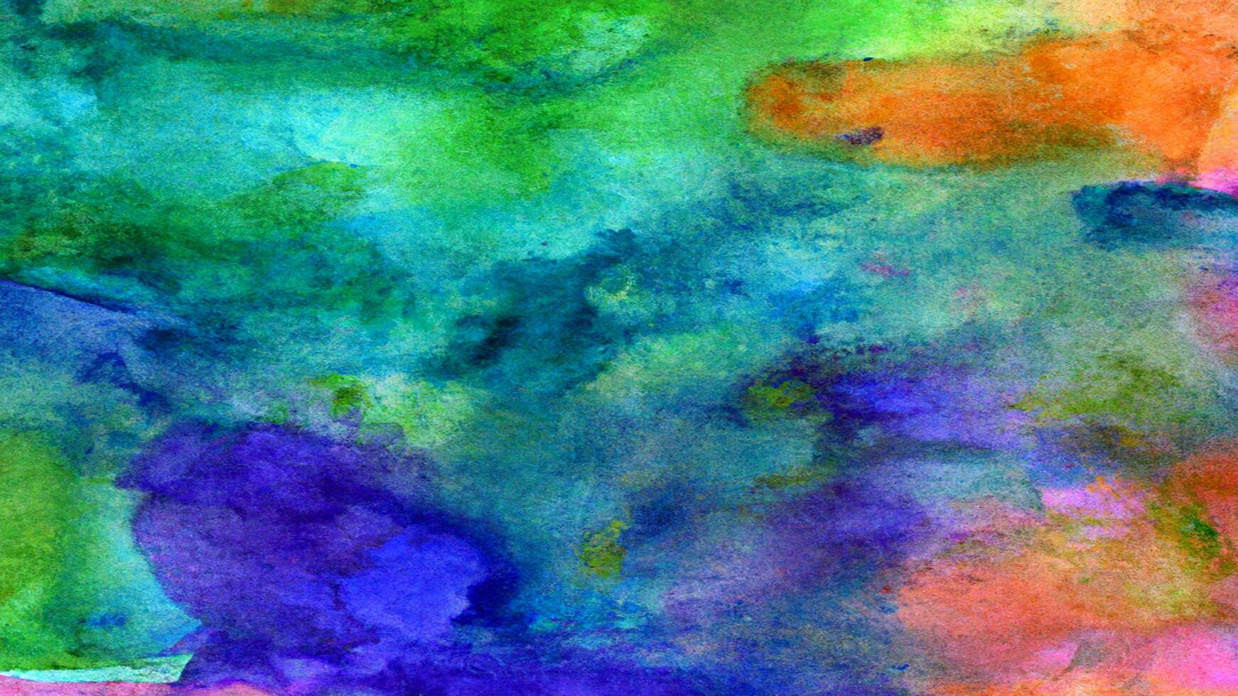 Watercolor pastel background. aquarelle colorful stains on paper ai generated. photo