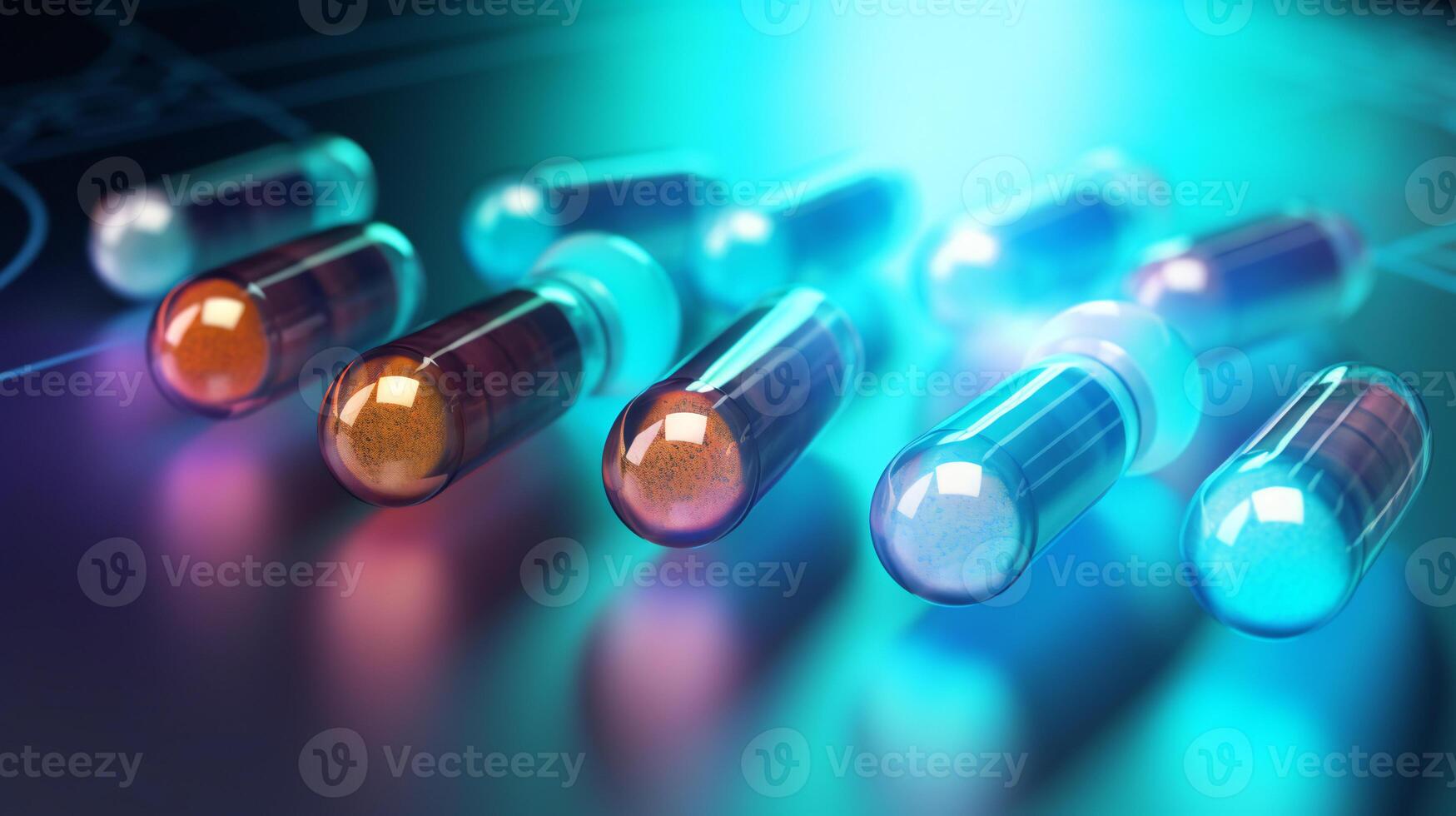 medicine capsules global health with geometric pattern photo