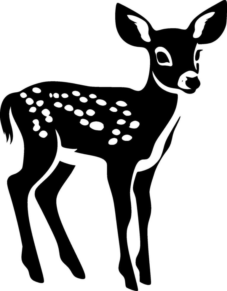 Dear - Black and White Isolated Icon - Vector illustration