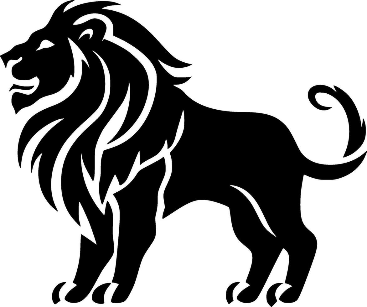 Lion - Minimalist and Flat Logo - Vector illustration