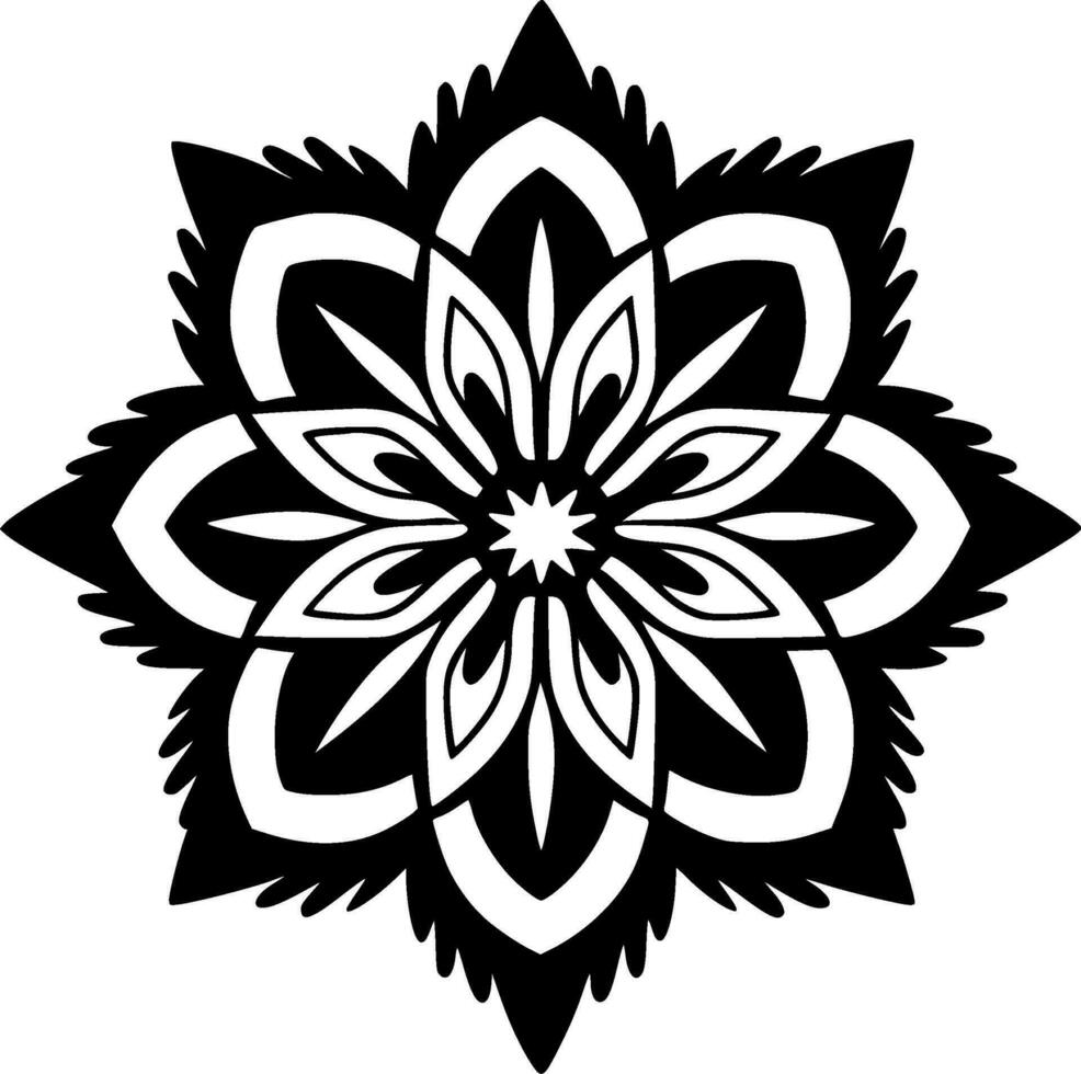 mandala - minimalista y plano logo - vector ilustración