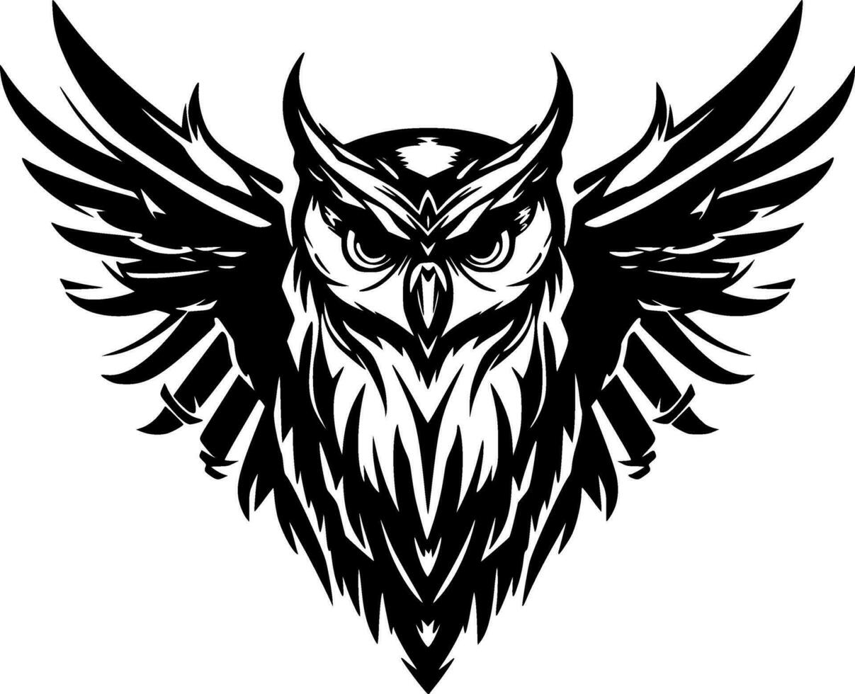 Owl - Minimalist and Flat Logo - Vector illustration