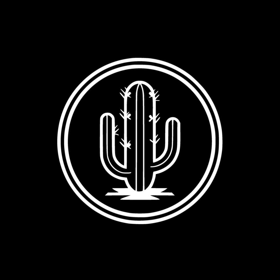 Cactus, Minimalist and Simple Silhouette - Vector illustration