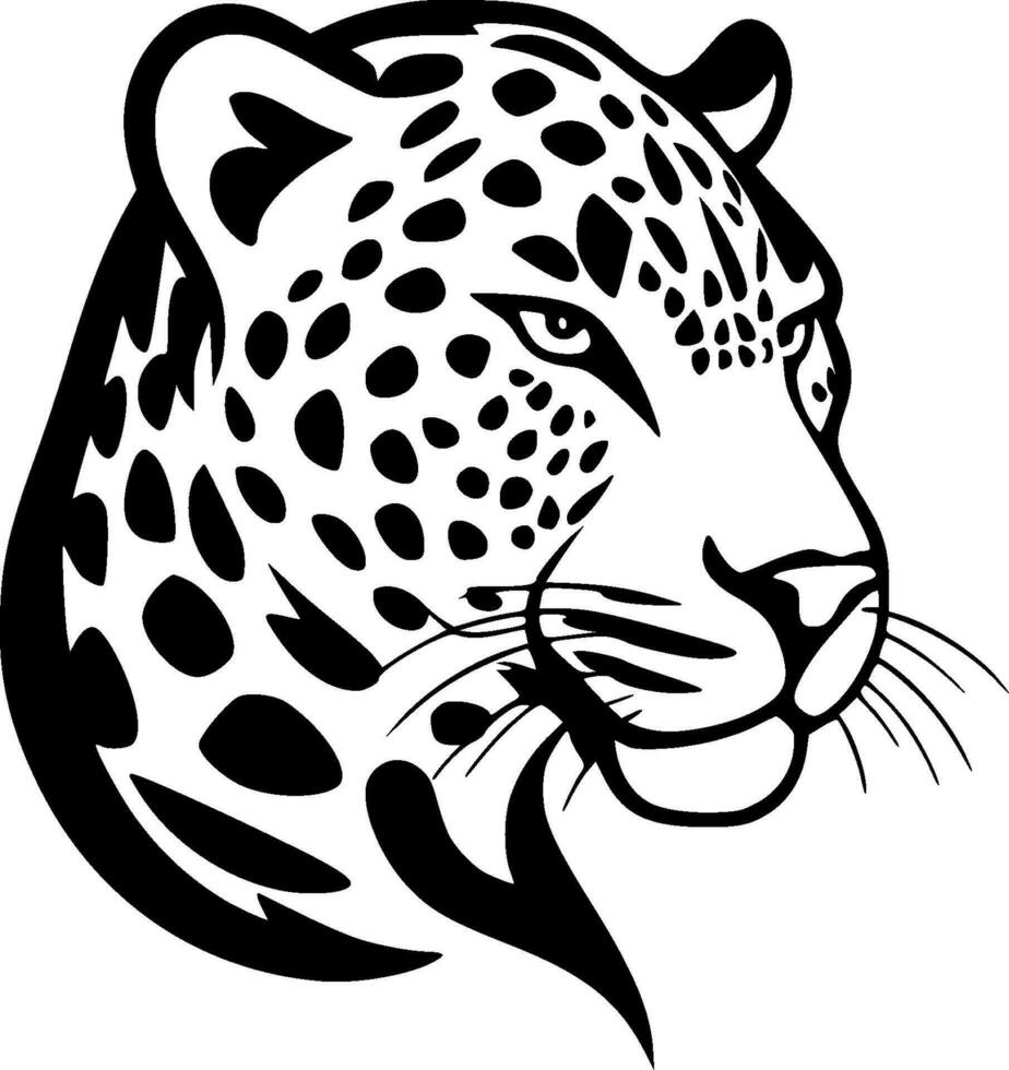 leopardo - minimalista y plano logo - vector ilustración