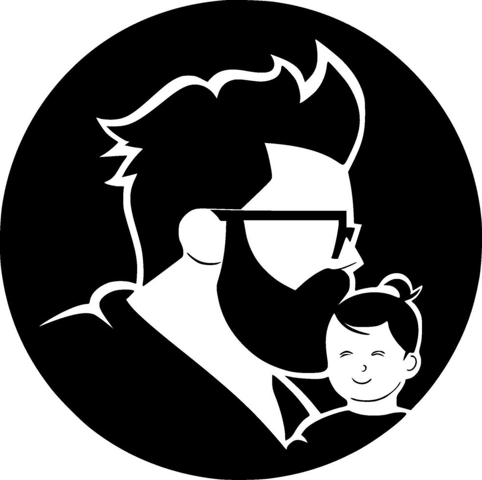 padre - minimalista y plano logo - vector ilustración