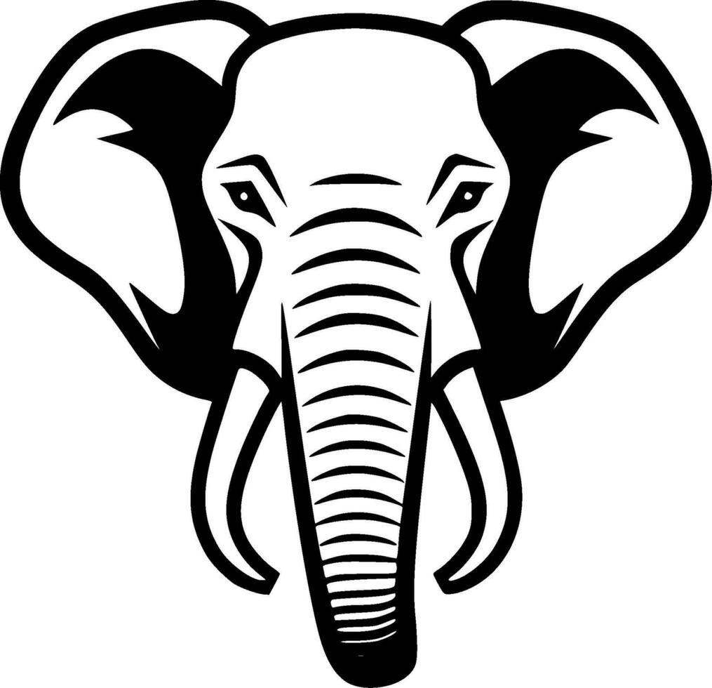 Elephant, Minimalist and Simple Silhouette - Vector illustration