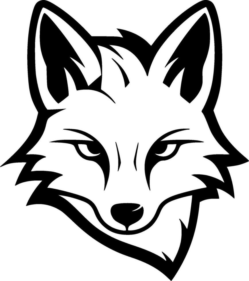 Fox, Black and White Vector illustration 26689910 Vector Art at Vecteezy