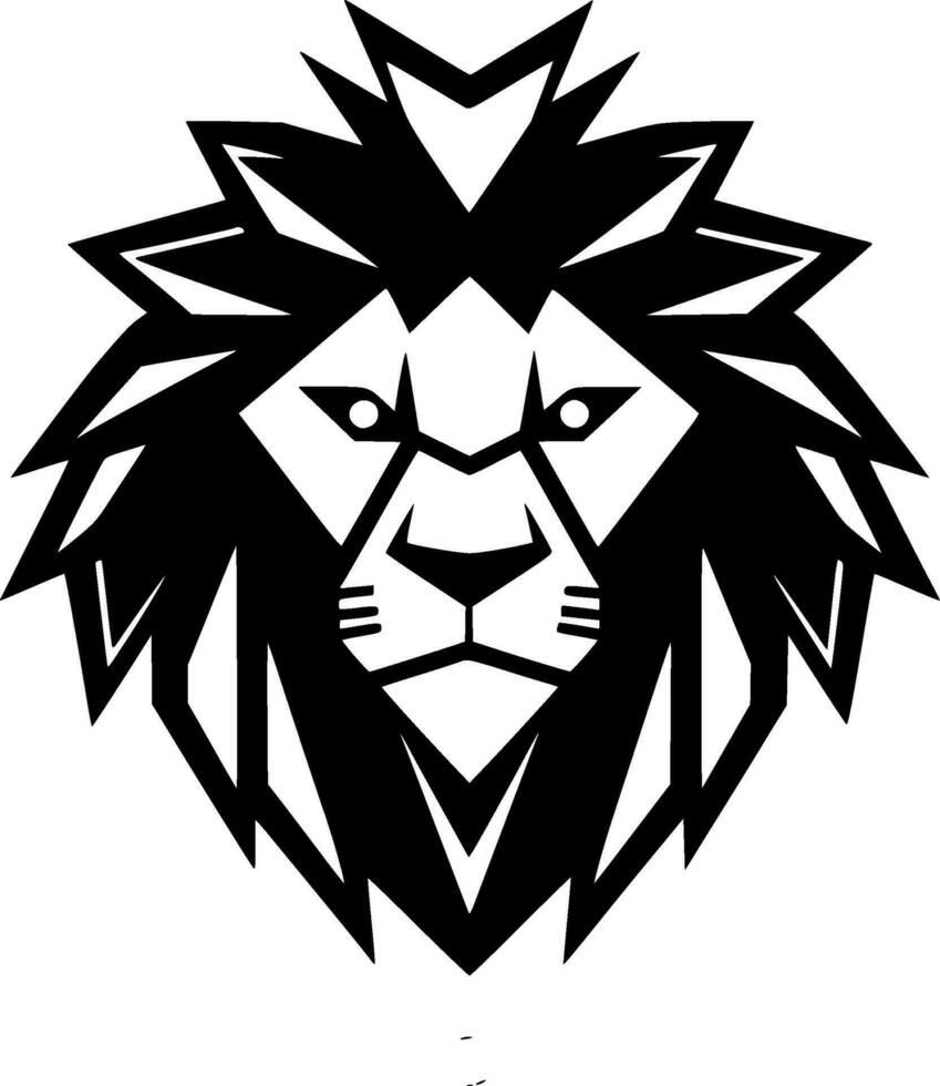 Lion, Minimalist and Simple Silhouette - Vector illustration