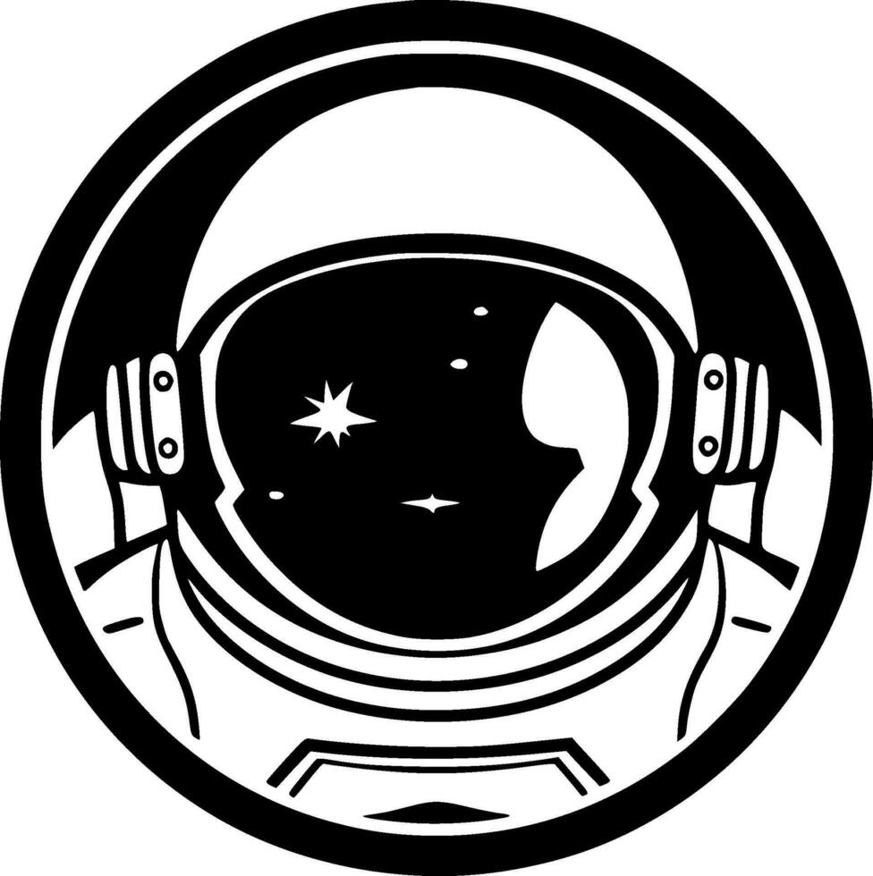 astronauta - minimalista y plano logo - vector ilustración