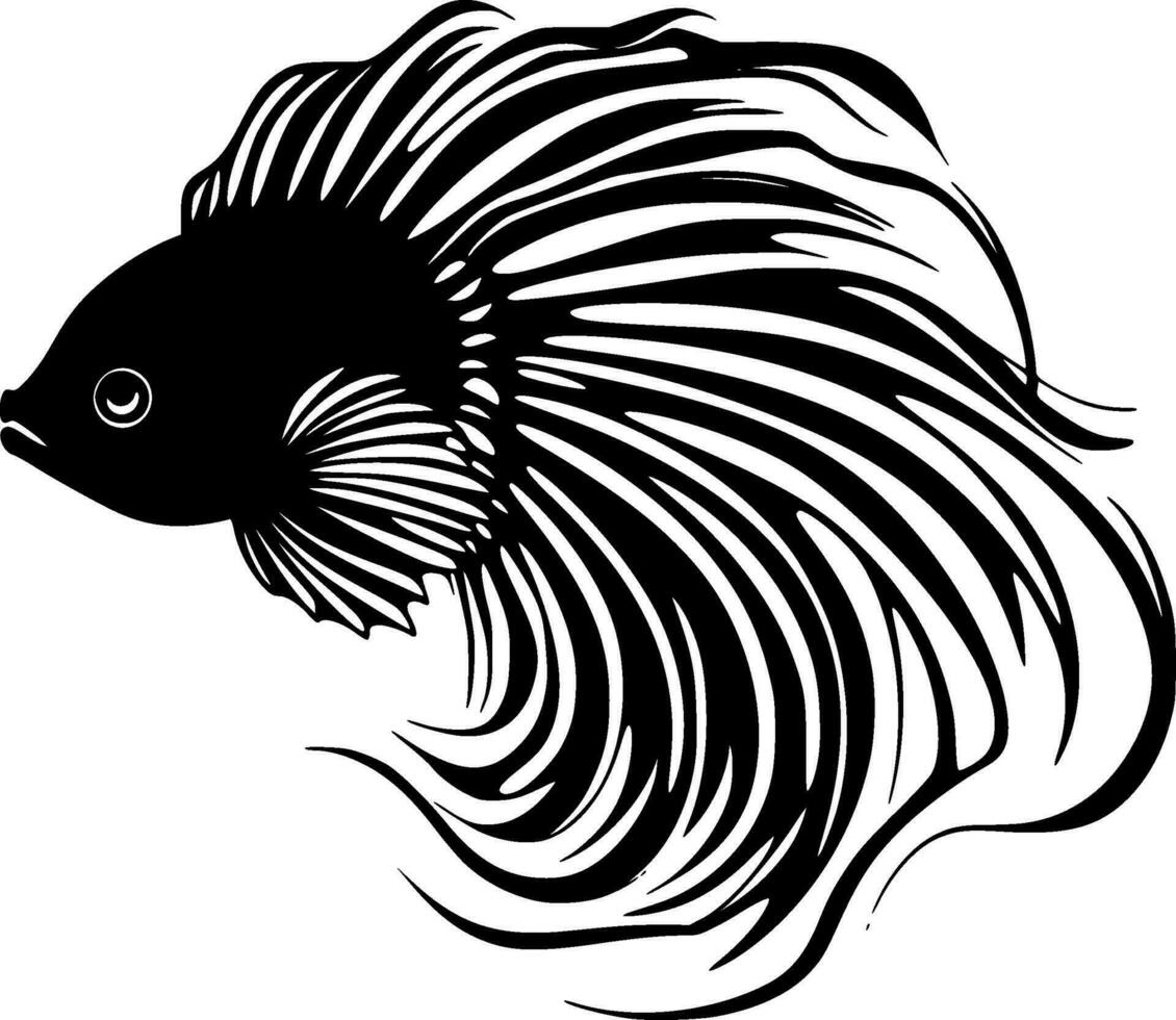 Beta Fish - High Quality Vector Logo - Vector illustration ideal for T-shirt graphic