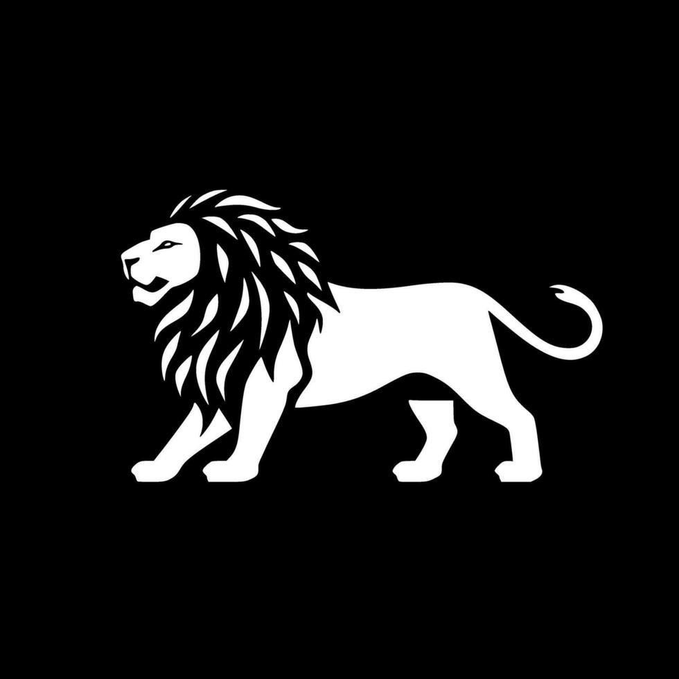 león - minimalista y plano logo - vector ilustración