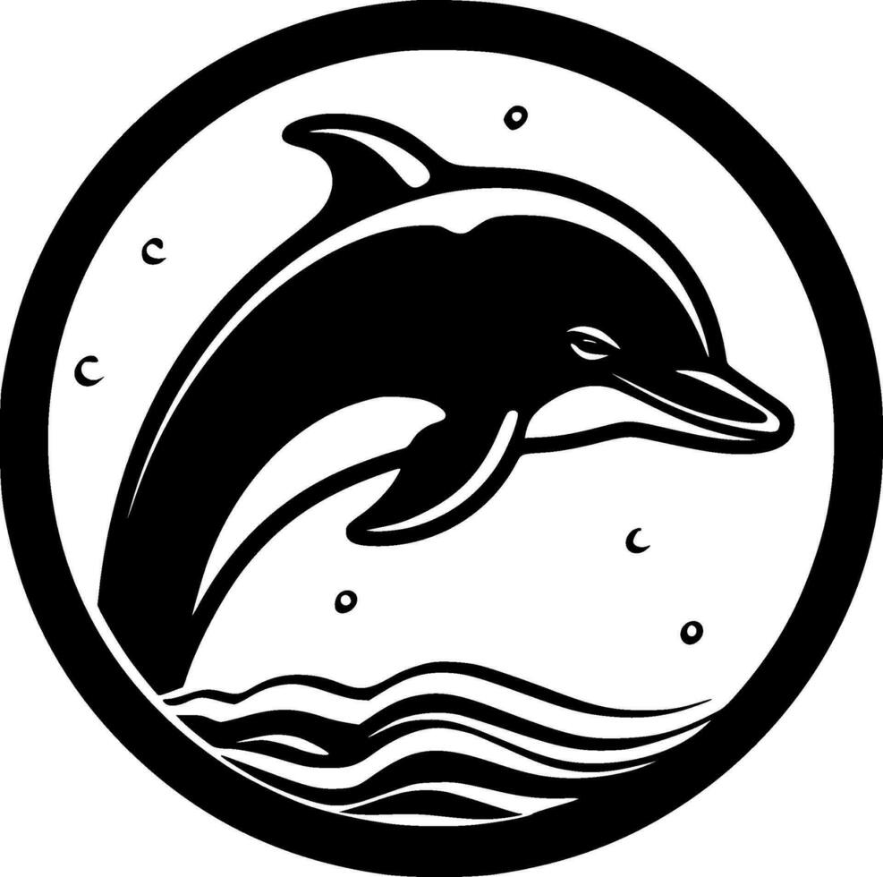 Dolphin - High Quality Vector Logo - Vector illustration ideal for T-shirt graphic