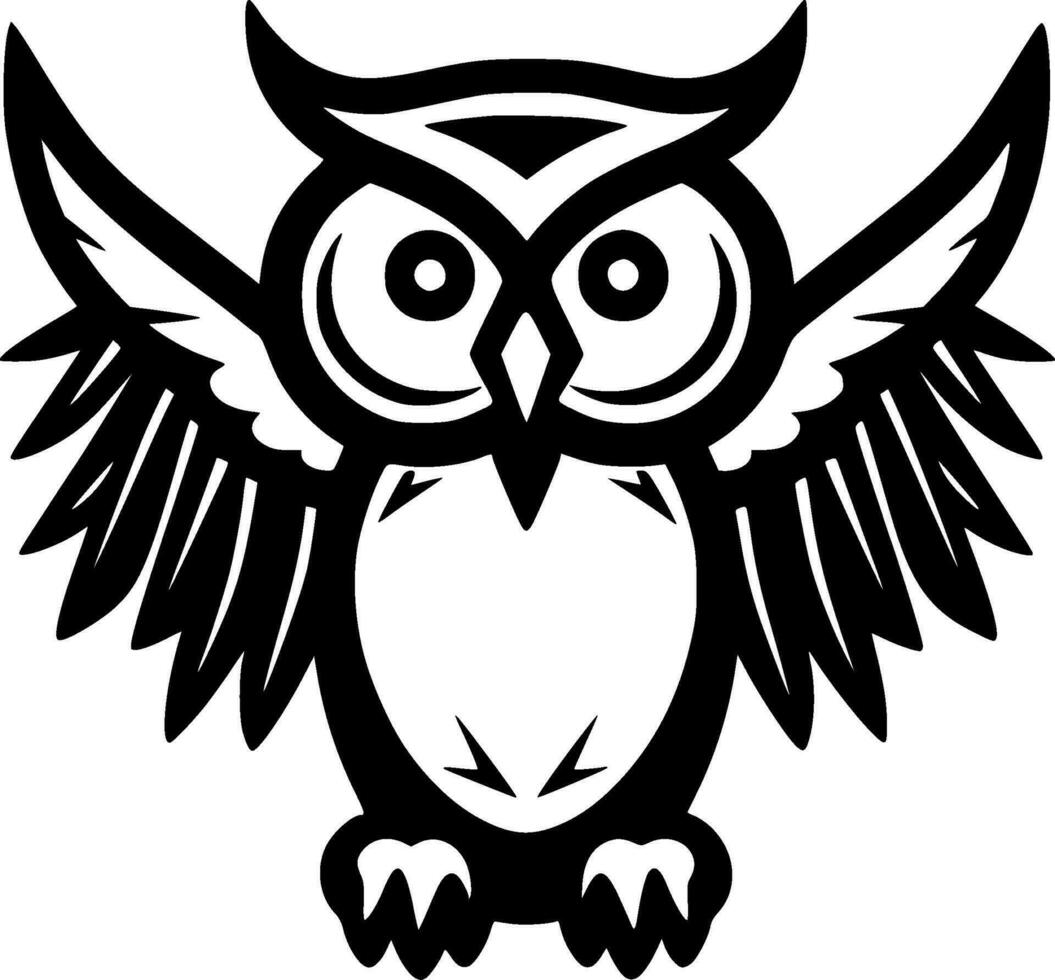 Owl - Minimalist and Flat Logo - Vector illustration