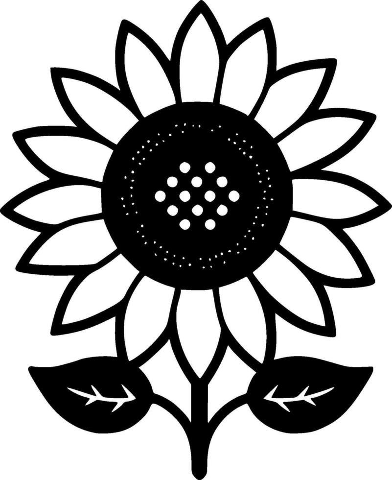 Flower, Minimalist and Simple Silhouette - Vector illustration