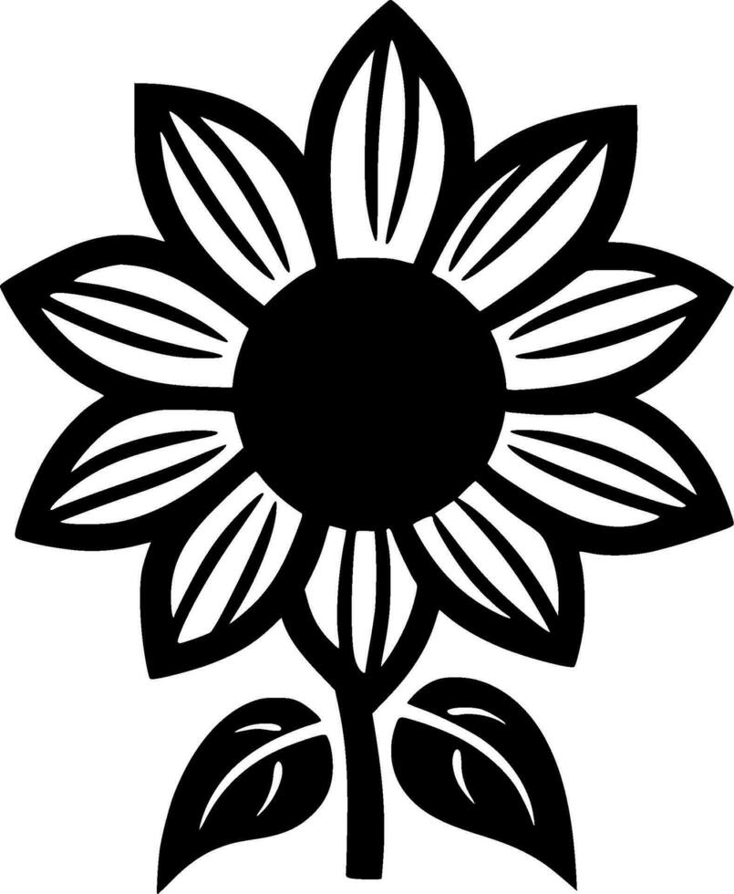 flor - minimalista y plano logo - vector ilustración