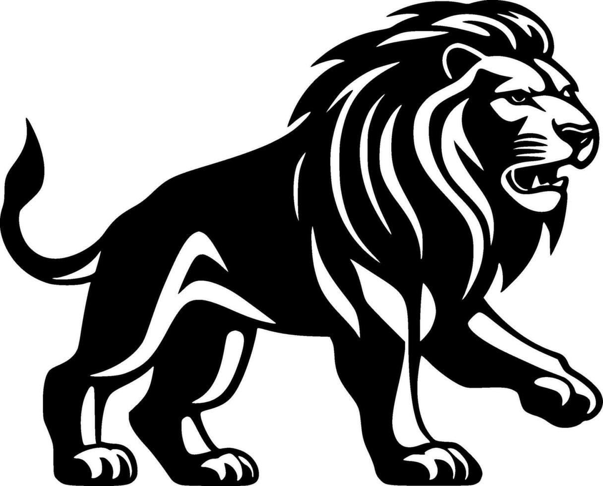 Lion, Minimalist and Simple Silhouette - Vector illustration