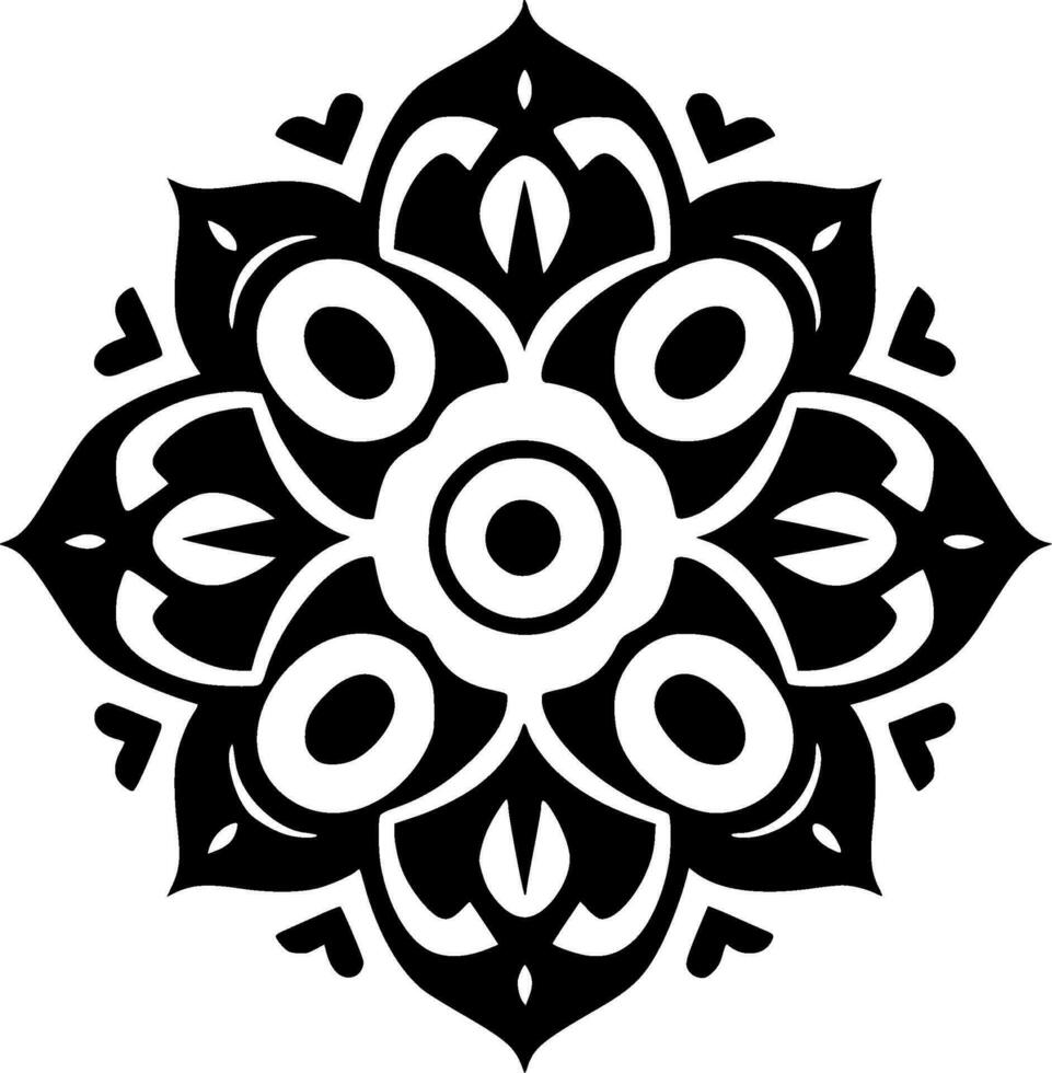 Mandala, Minimalist and Simple Silhouette - Vector illustration