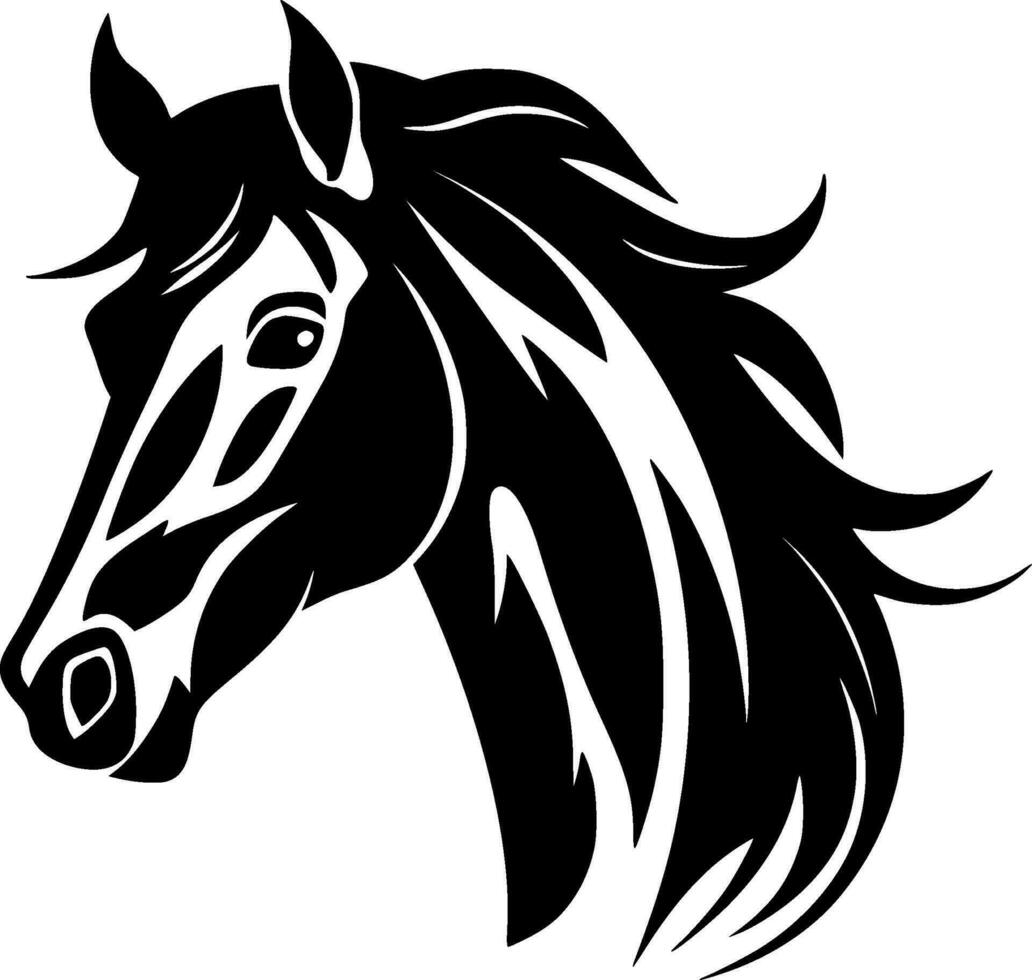 Horse, Minimalist and Simple Silhouette - Vector illustration