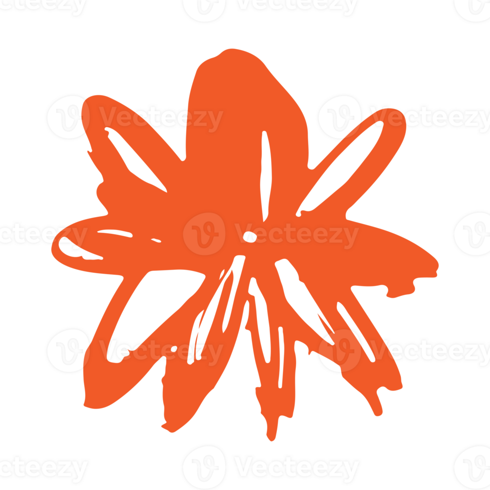 flower stroke element png