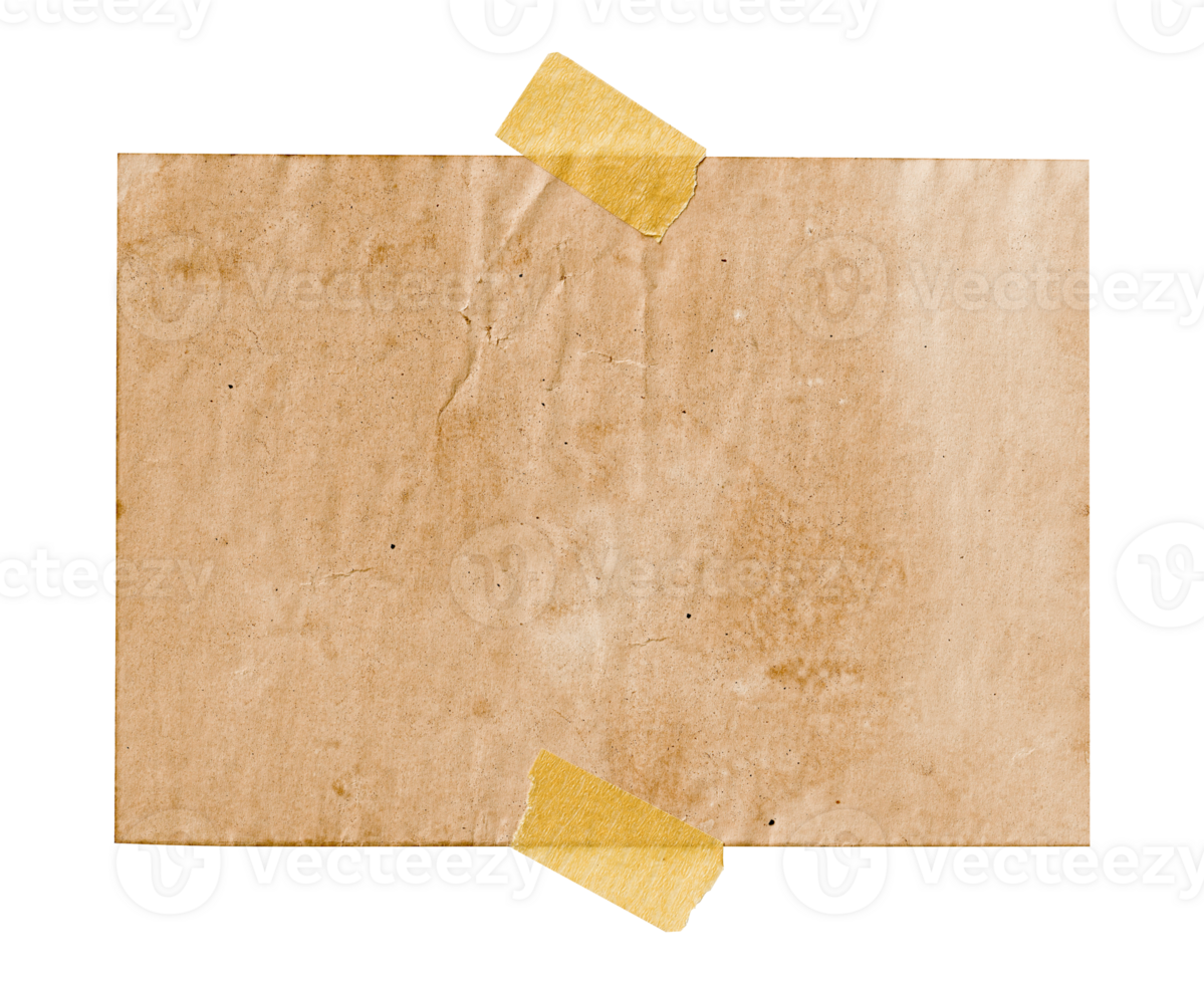 Old paper with tape copy space png