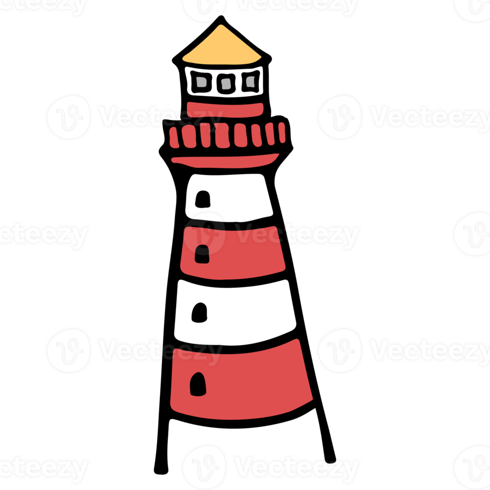 lighthouse cartoon element png