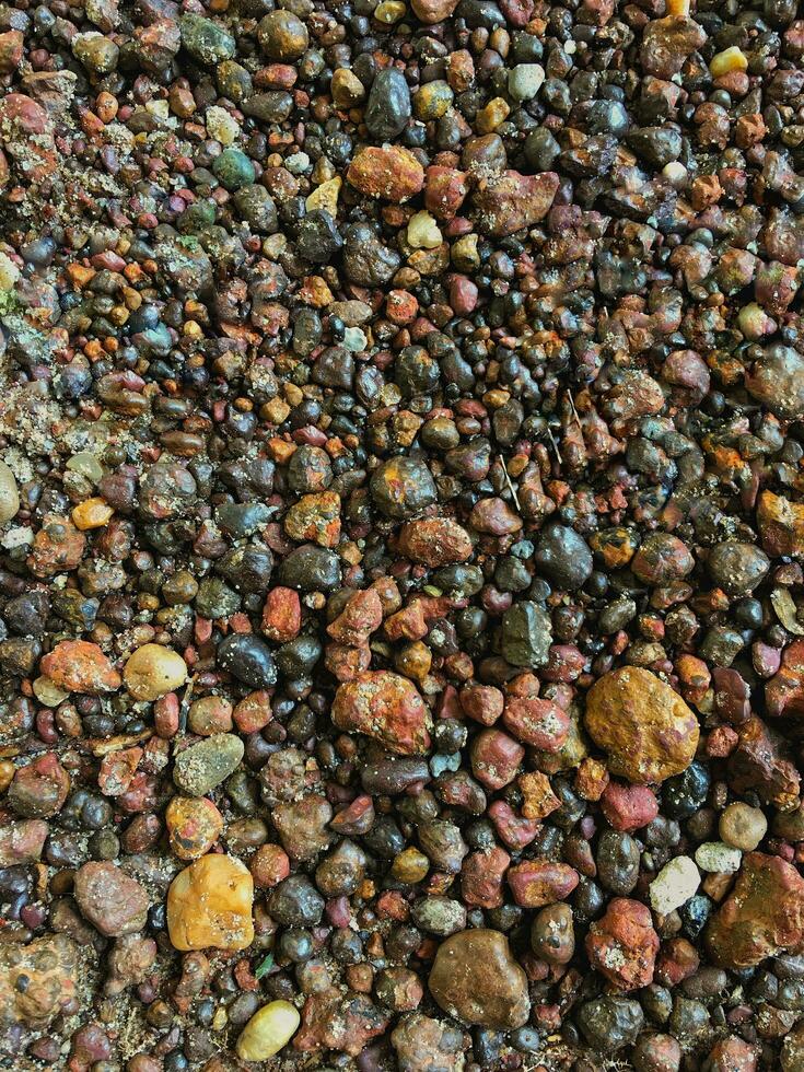 small stone texture background, top view photo