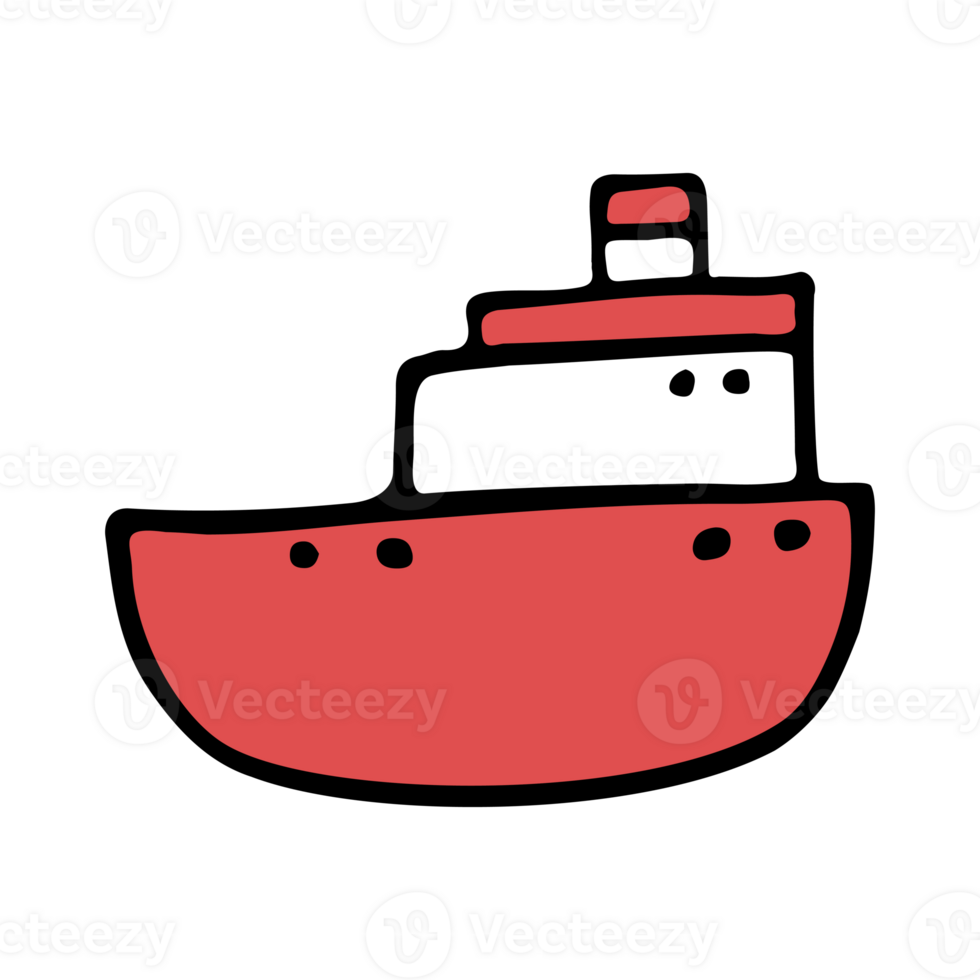 red boat cartoon png