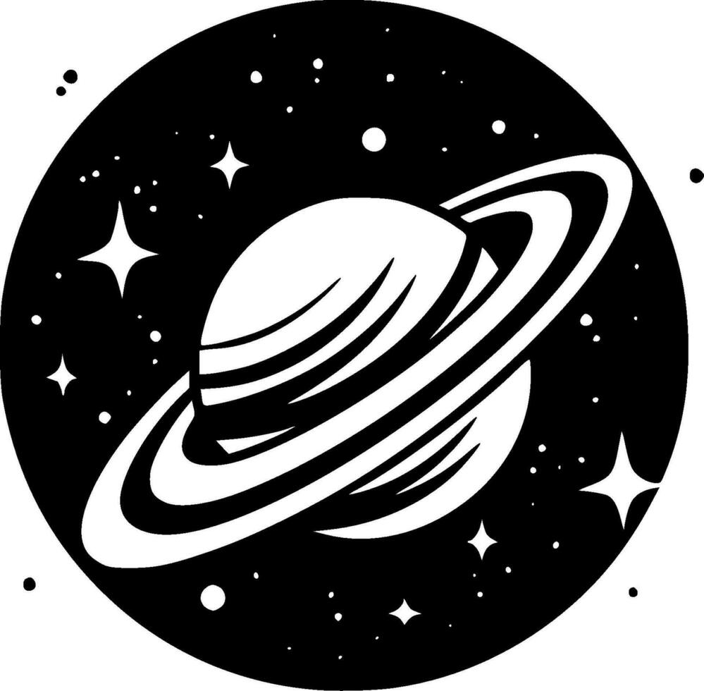 Galaxy, Black and White Vector illustration