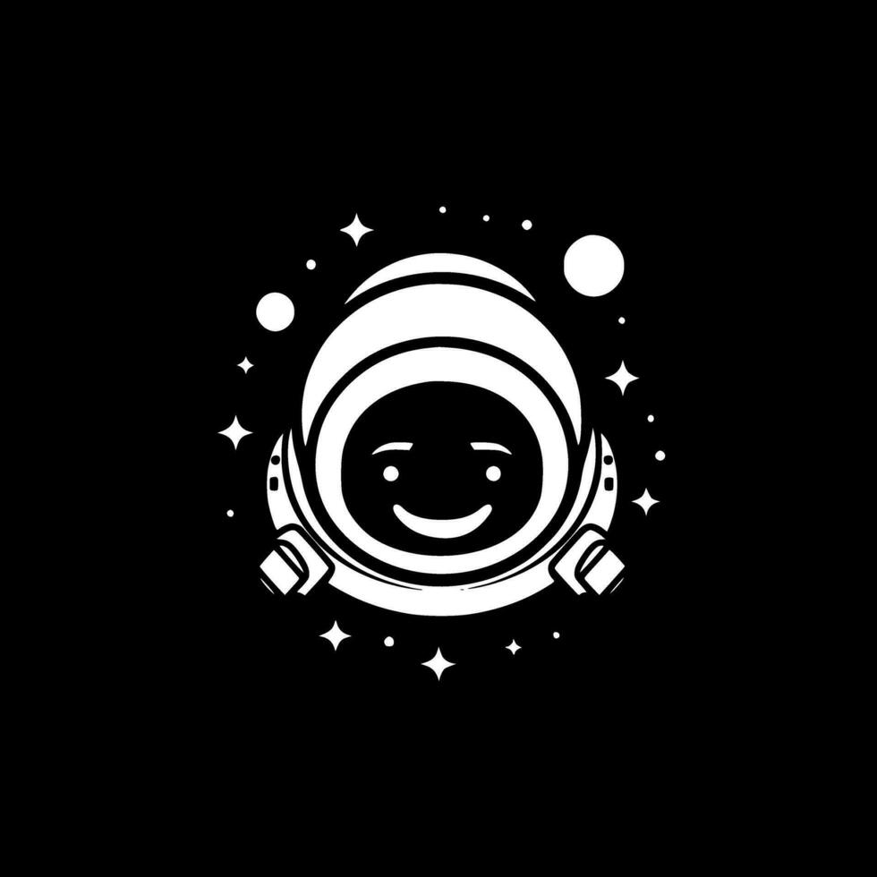 astronauta, minimalista y sencillo silueta - vector ilustración