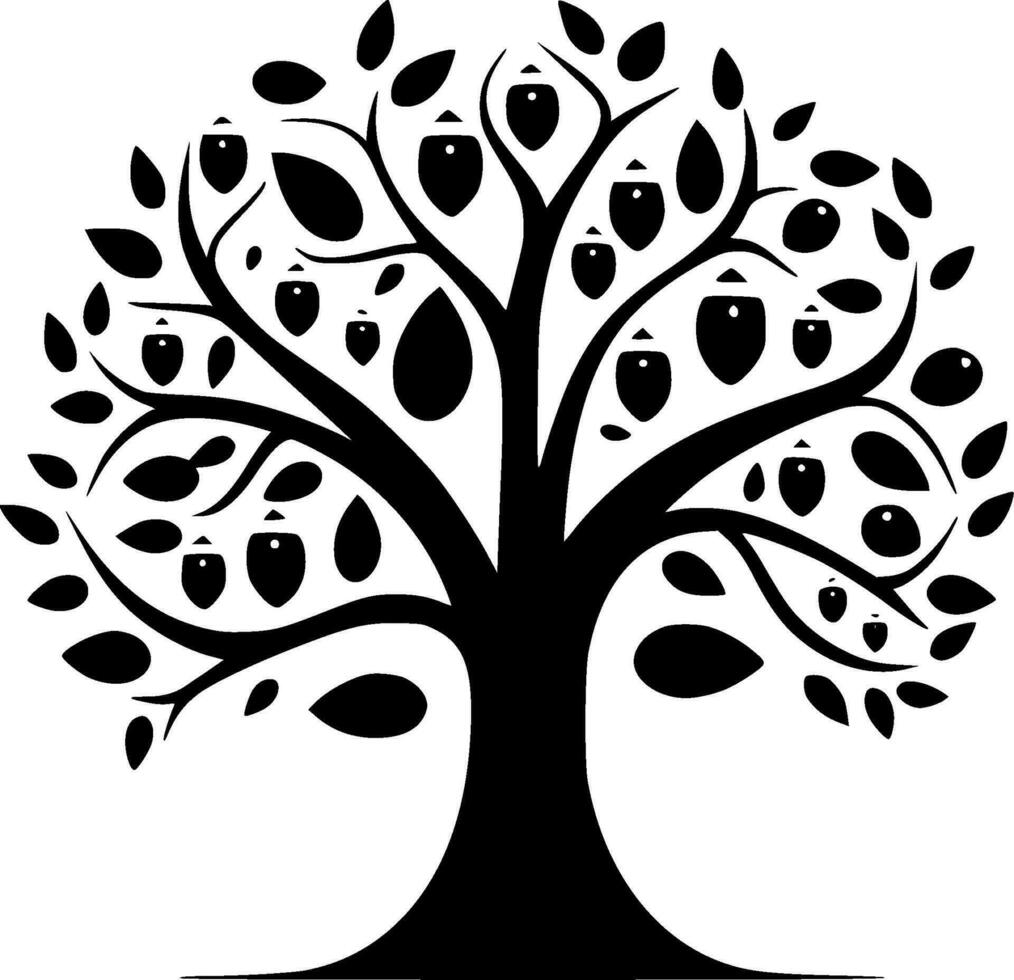 familia árbol - minimalista y plano logo - vector ilustración