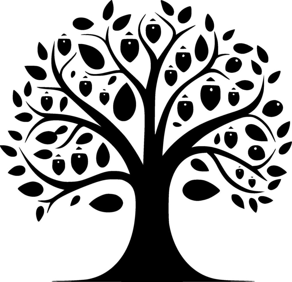 Family Tree - Minimalist and Flat Logo - Vector illustration