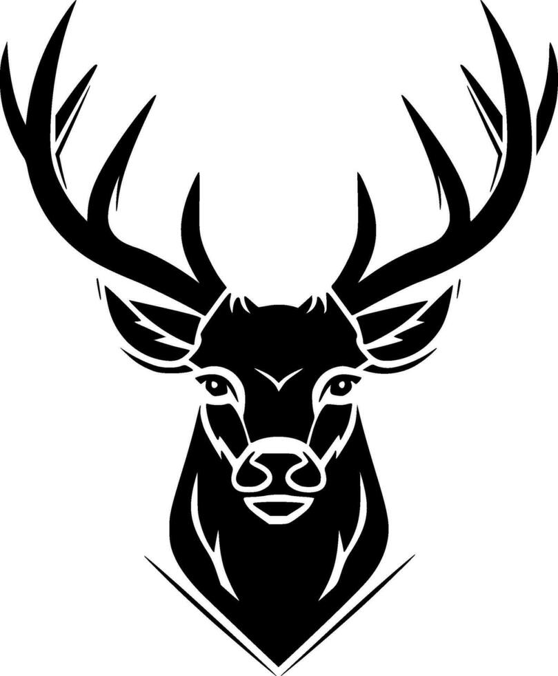 Dear - Black and White Isolated Icon - Vector illustration