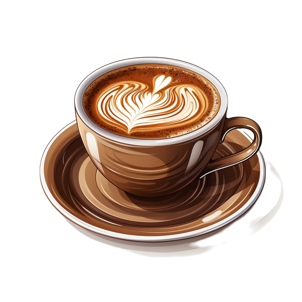 Coffee Cup Drawings and Designs, AI generated png