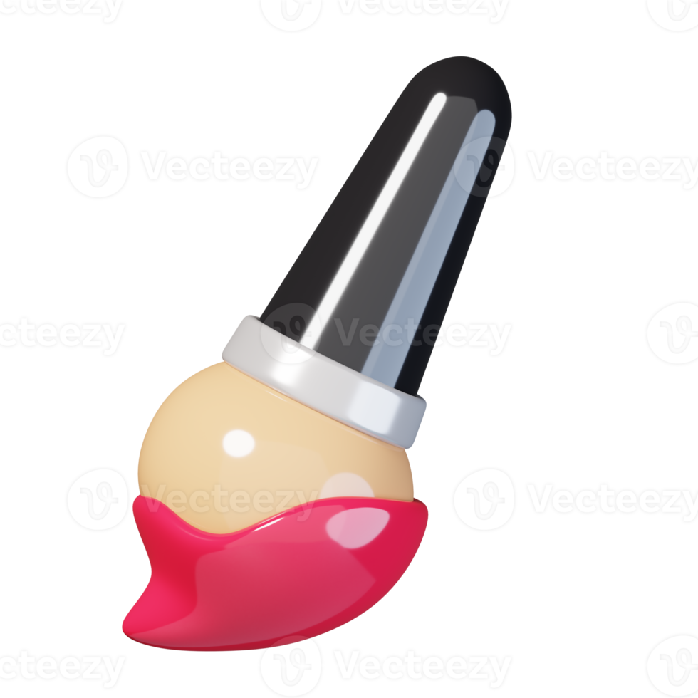 Paint brush isolated. Education and school. 3D render illustration png