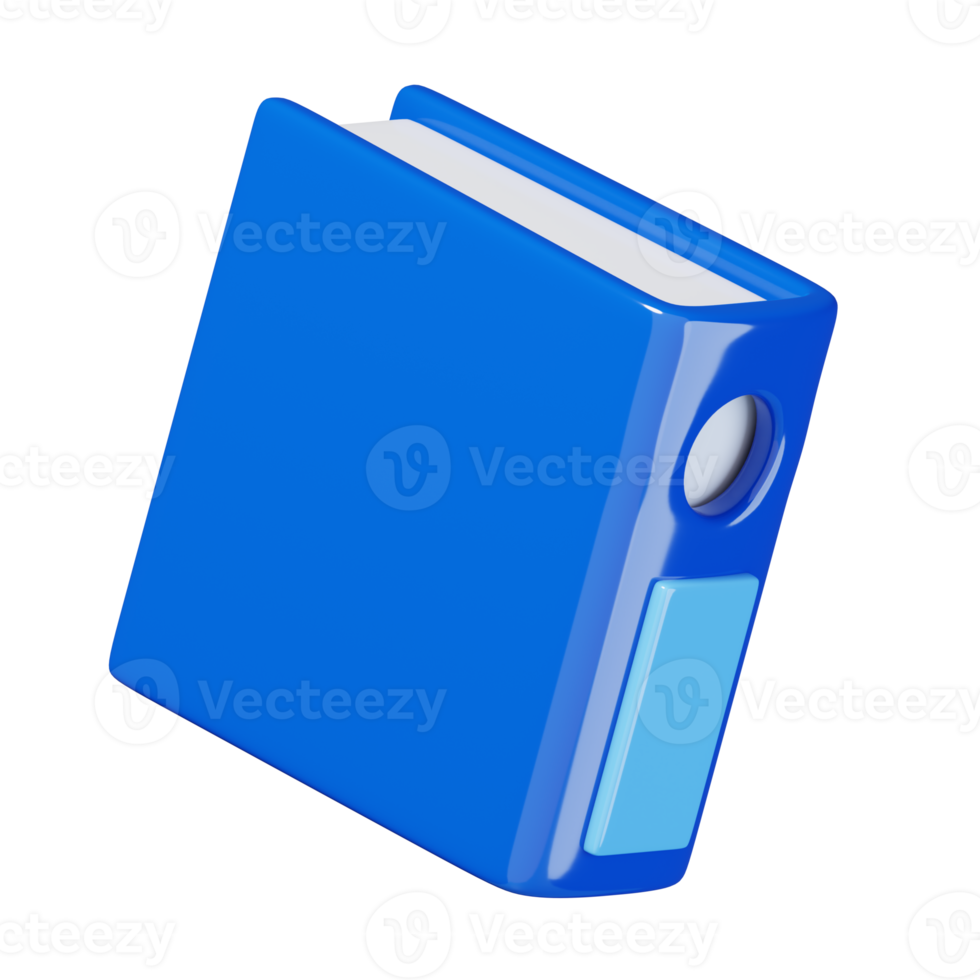 Office folders or binder folder isolated. Education and school. 3D render illustration png