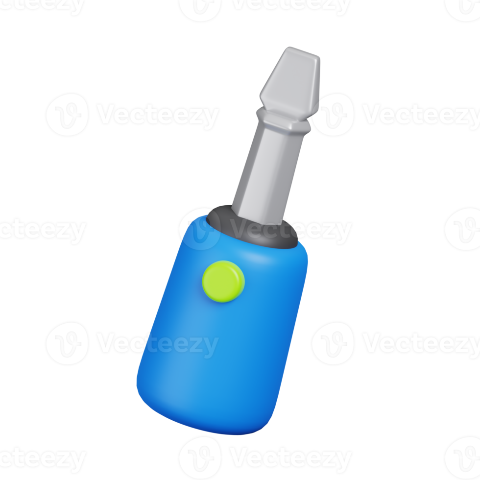 Handle screwdriver tool. Construction tools minimal icon isolated. 3D render illustration. png