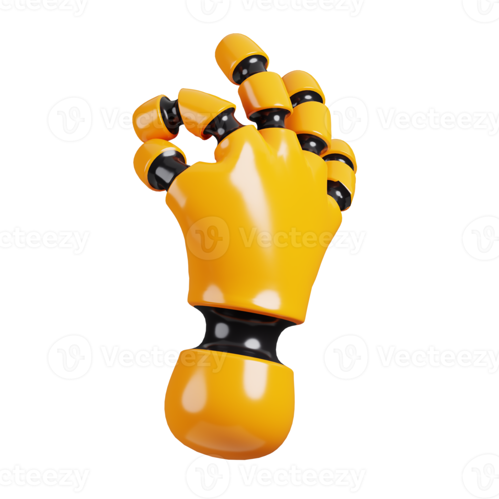 Cyborg arm icon isolated. AI support and artificial intelligence technology concept. 3D Render illustration. png